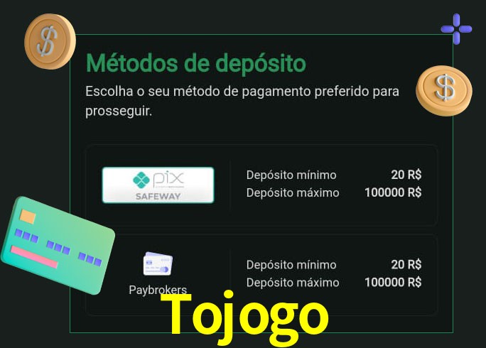 O cassino Tojogo oferece uma grande variedade de métodos de pagamento